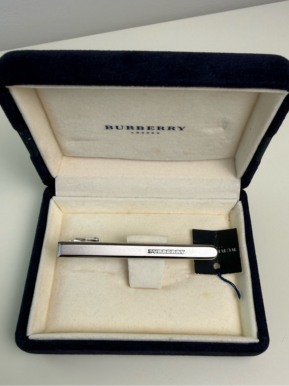 Burberry Silver Men’s Tie Bar